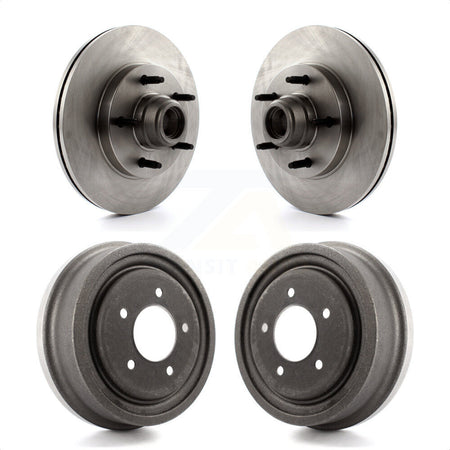 Front Rear Disc Brake Rotors Drums Kit For Ford F-150 K8-102211 by Top Quality