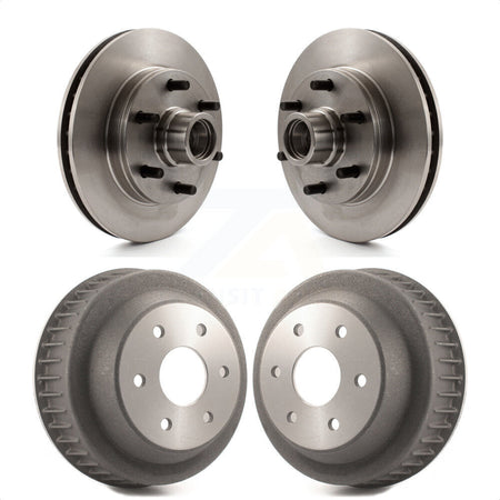 Front Rear Disc Brake Rotors Drums Kit For Chevrolet C2500 Express 2500 GMC K8-102214 by Top Quality