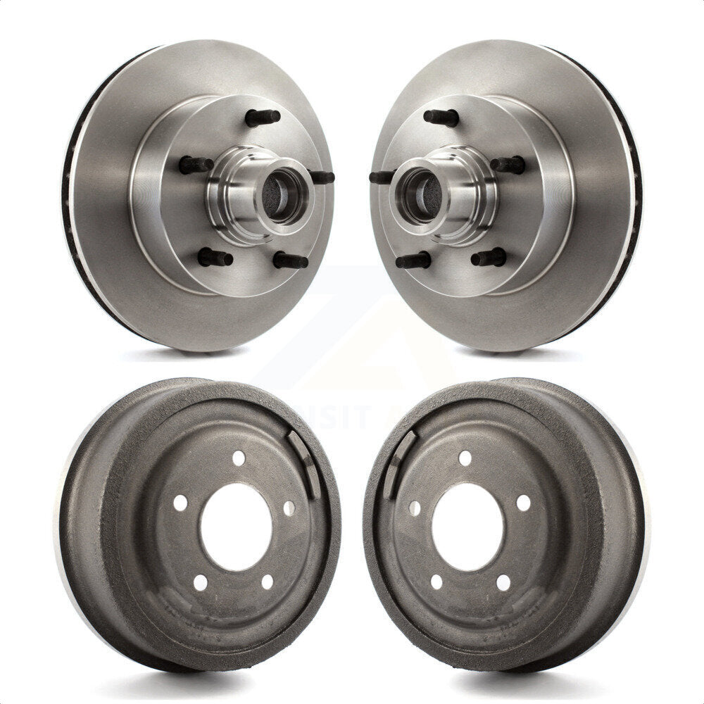 Front Rear Disc Brake Rotors Drums Kit For 1987-1993 Ford F-150 E-150 Econoline Club Wagon K8-102216 by Top Quality