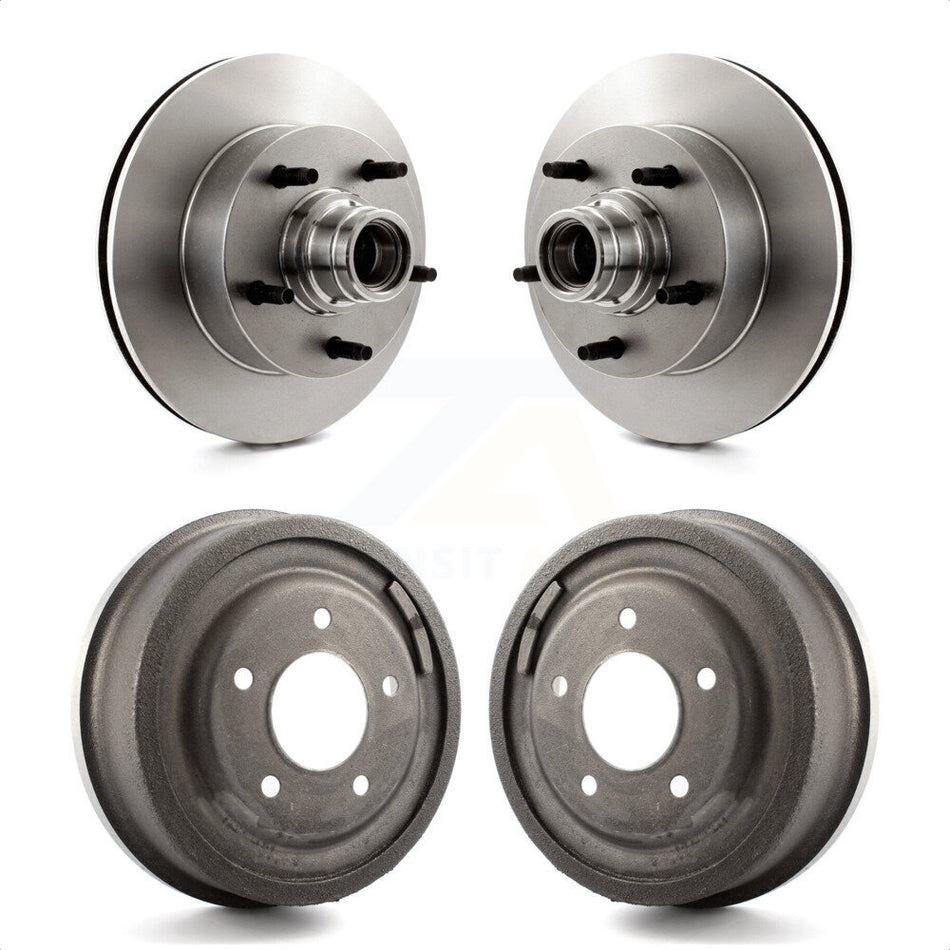 Front Rear Disc Brake Rotors Drums Kit For Ford E-150 Econoline Club Wagon K8-102218 by Top Quality