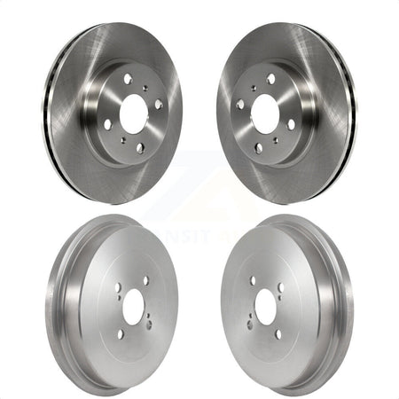 Front Rear Disc Brake Rotors Drums Kit For Toyota Prius C Scion iQ K8-102229 by Top Quality