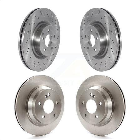 Front Rear Disc Brake Rotors Kit For Mercedes-Benz E400 With 344mm Diameter Rotor K8-102287 by Top Quality