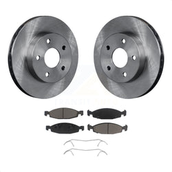 Front Disc Brake Rotors And Ceramic Pads Kit For 1999-2002 Jeep Grand Cherokee With Teves & ATE Caliper K8C-100030