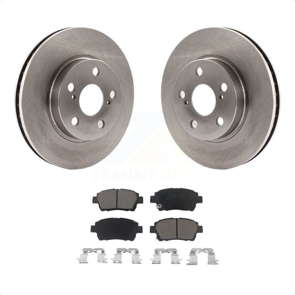 Front Disc Brake Rotors And Ceramic Pads Kit For 2000 Toyota Celica GT K8C-100033 by Transit Auto