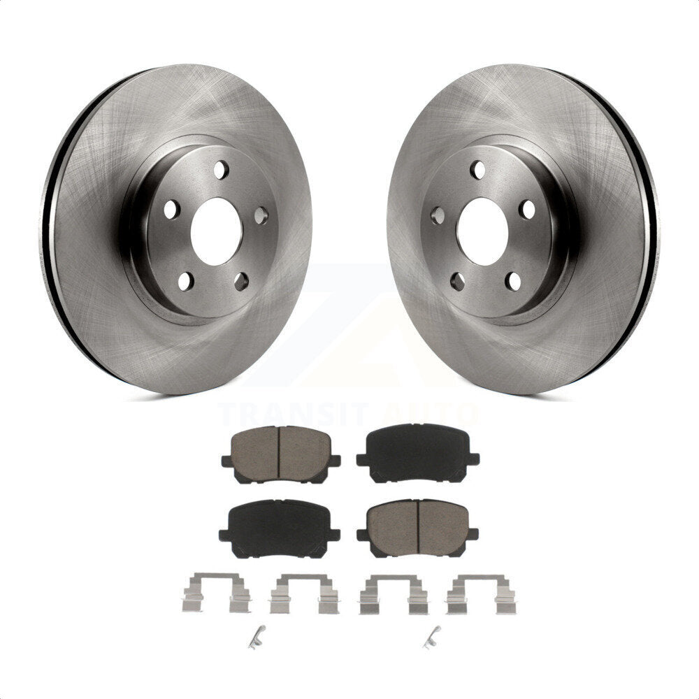 Front Disc Brake Rotors And Ceramic Pads Kit For 2003-2008 Toyota Corolla Matrix Pontiac Vibe K8C-100045 by Transit Auto