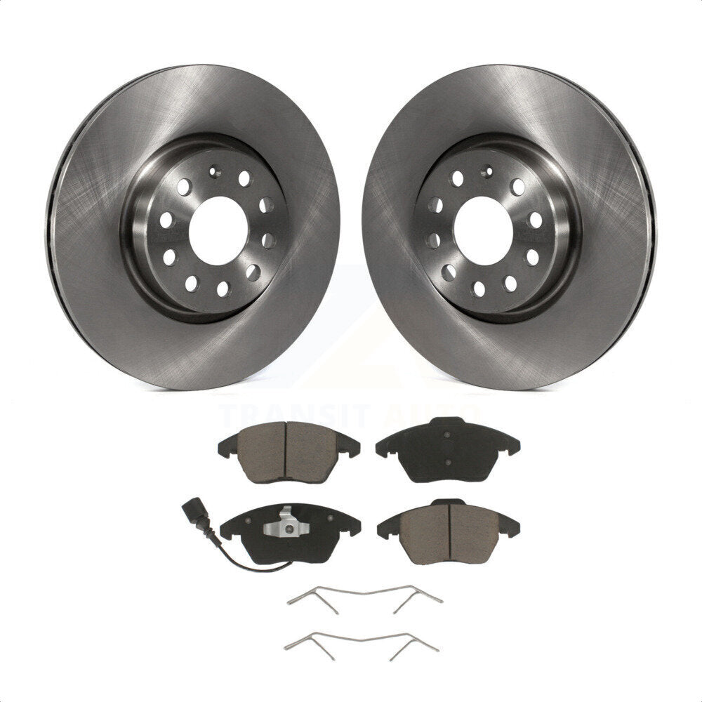 Front Disc Brake Rotors And Ceramic Pads Kit For Volkswagen Jetta Beetle CC Passat GTI Eos Audi A3 TT Quattro Golf K8C-100049 by Transit Auto