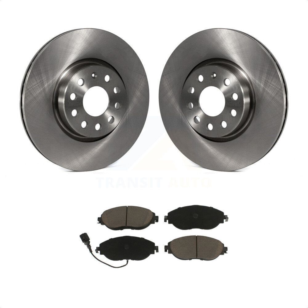 Front Disc Brake Rotors And Ceramic Pads Kit For 2015 Volkswagen GTI With Performance Package K8C-100052 by Transit Auto