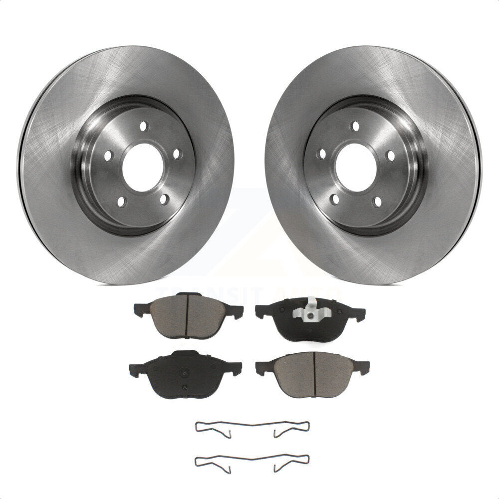 Front Disc Brake Rotors And Ceramic Pads Kit For 2014 Ford Connect 104.8" wheel base K8C-100063 by Transit Auto