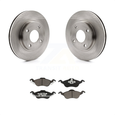 Front Disc Brake Rotors And Ceramic Pads Kit For Ford Focus K8C-100065 by Transit Auto