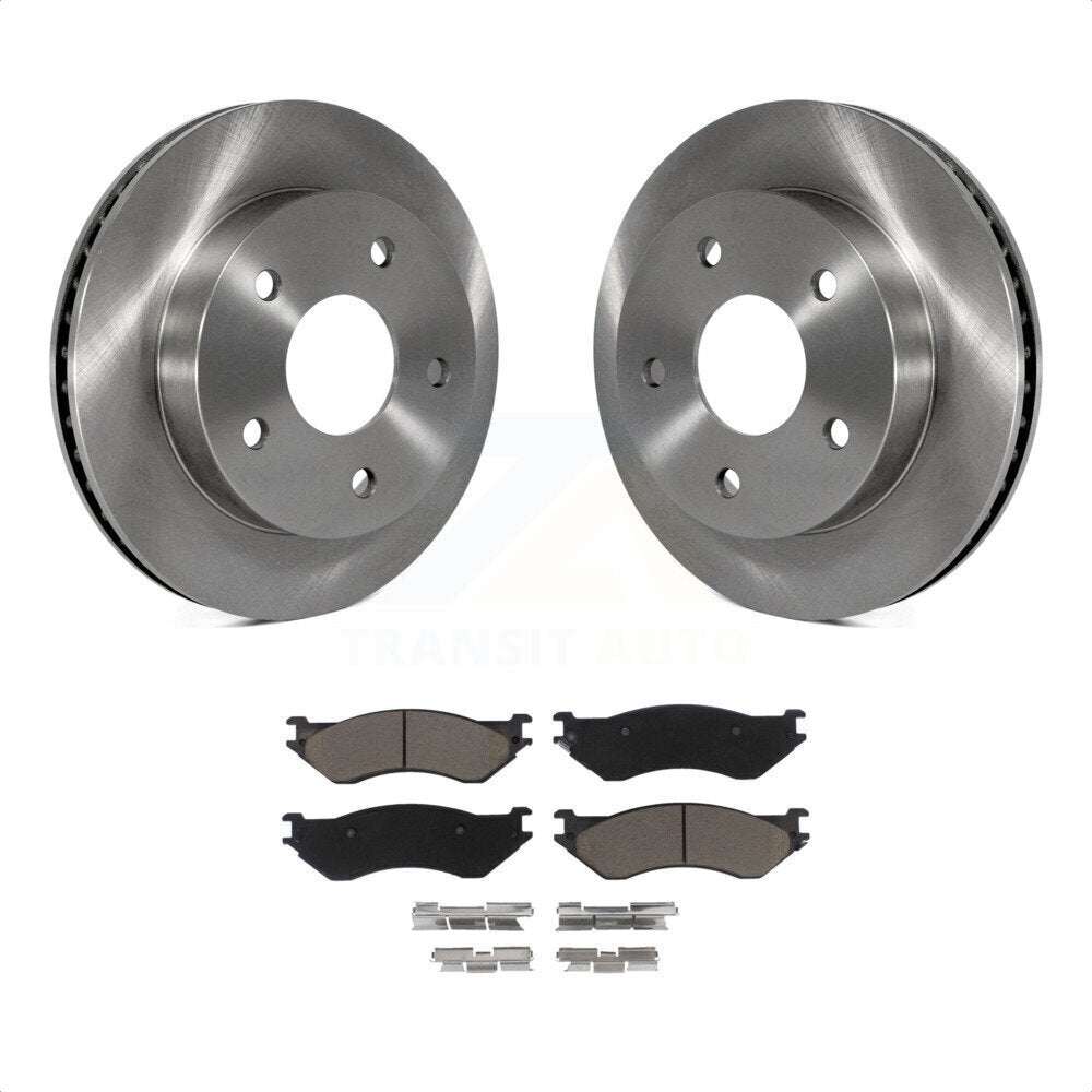 Front Disc Brake Rotors And Ceramic Pads Kit For 2000-2001 Dodge Ram 1500 RWD K8C-100091 by Transit Auto