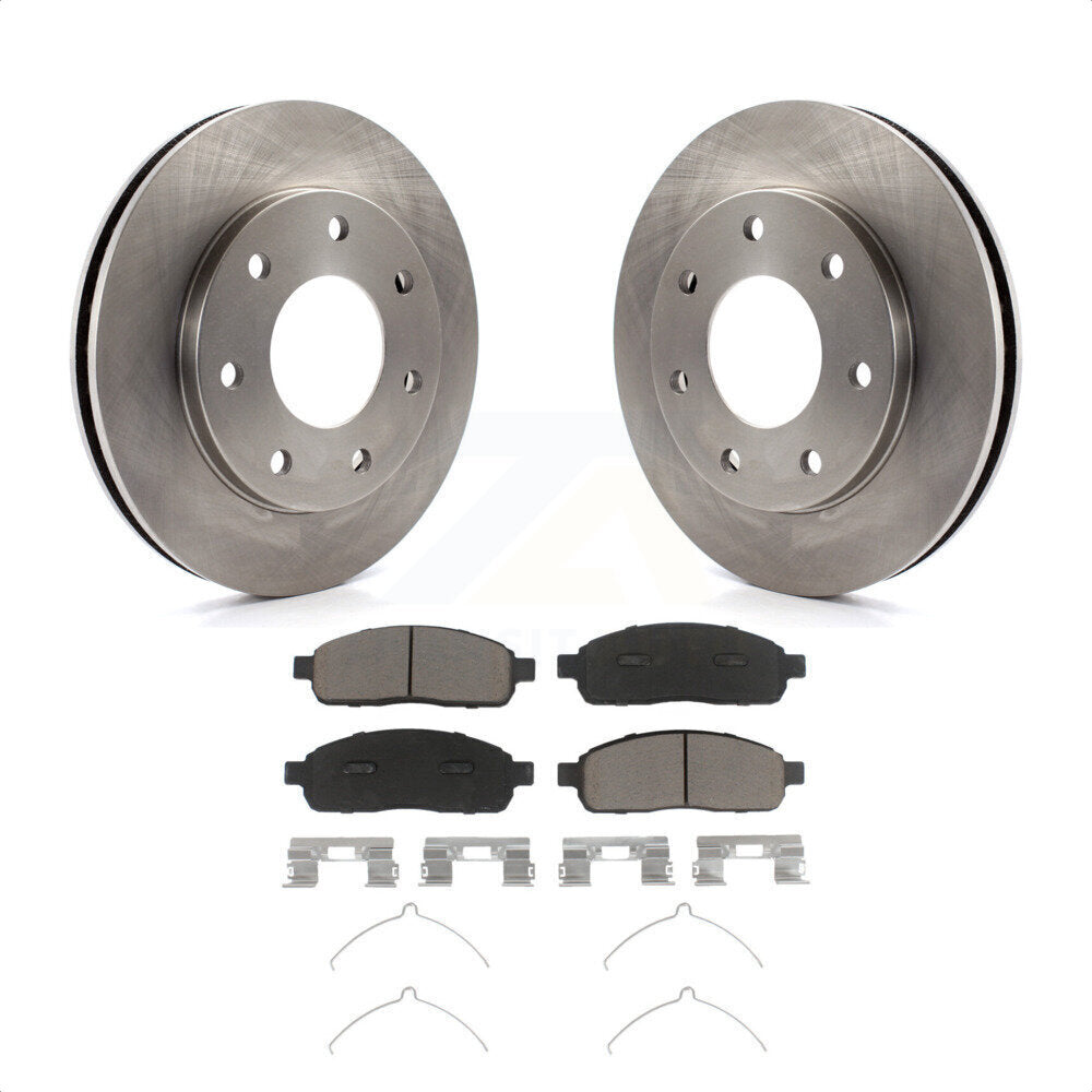 Front Disc Brake Rotors And Ceramic Pads Kit For 2004 Ford F-150 4WD With 7 Lug Wheels 11th Digit Of Vin Is C K8C-100097 by Transit Auto