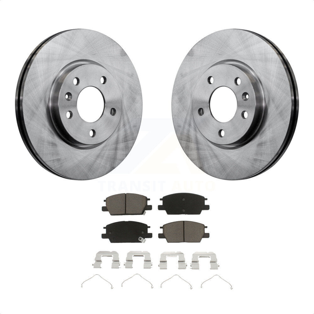 Front Disc Brake Rotors And Ceramic Pads Kit For Chevrolet Equinox Malibu GMC Terrain Buick LaCrosse Regal Sportback TourX K8C-100147 by Transit Auto