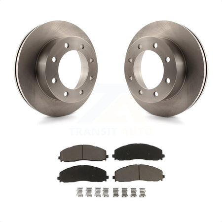 Front Disc Brake Rotors And Ceramic Pads Kit For 2013 Ford F-350 Super Duty 4WD With Dual Rear Wheels K8C-100158 by Transit Auto