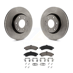 Front Disc Brake Rotors And Ceramic Pads Kit For Chevrolet Trailblazer GMC EXT Envoy XL Buick Rainier XUV SSR Isuzu Ascender Saab 9-7x K8C-100196