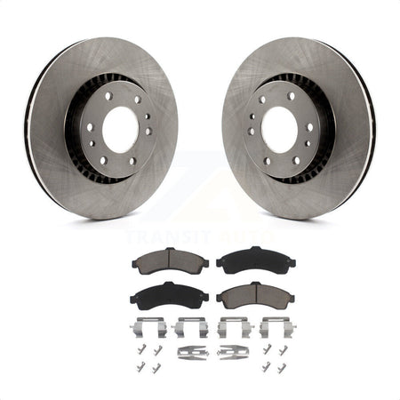 Front Disc Brake Rotors And Ceramic Pads Kit For Chevrolet Trailblazer GMC EXT Envoy XL Buick Rainier XUV SSR Isuzu Ascender Saab 9-7x K8C-100196 by Transit Auto