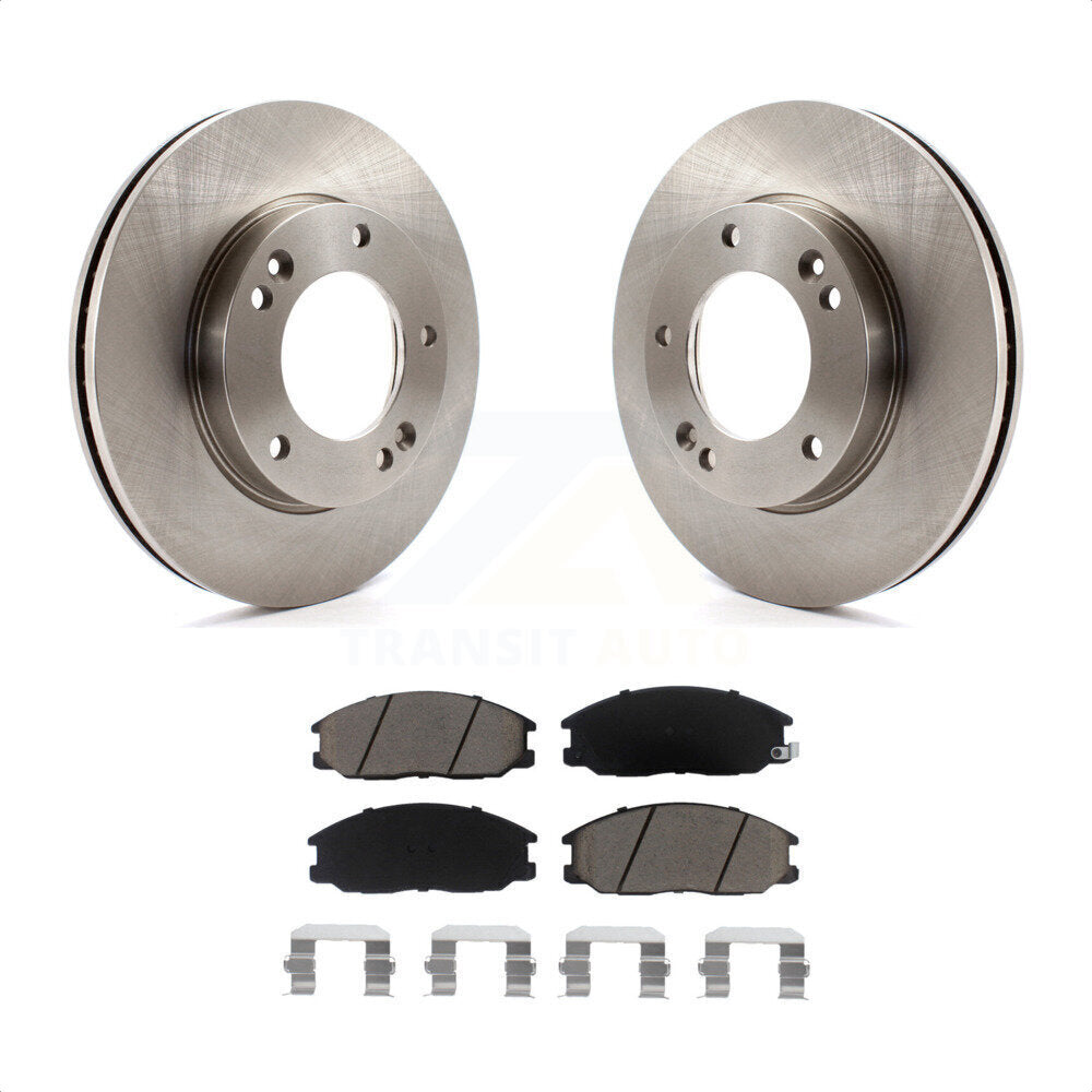 Front Disc Brake Rotors And Ceramic Pads Kit For 2007-2009 Kia Sorento K8C-100207 by Transit Auto