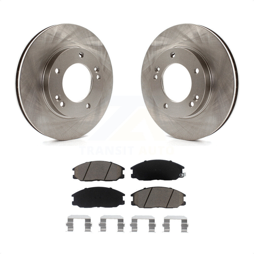 Front Disc Brake Rotors And Ceramic Pads Kit For 2003-2006 Kia Sorento K8C-100210 by Transit Auto