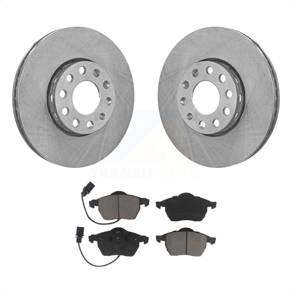 Front Disc Brake Rotors And Ceramic Pads Kit For Volkswagen Passat Audi A4 Quattro A6 K8C-100224 by Transit Auto