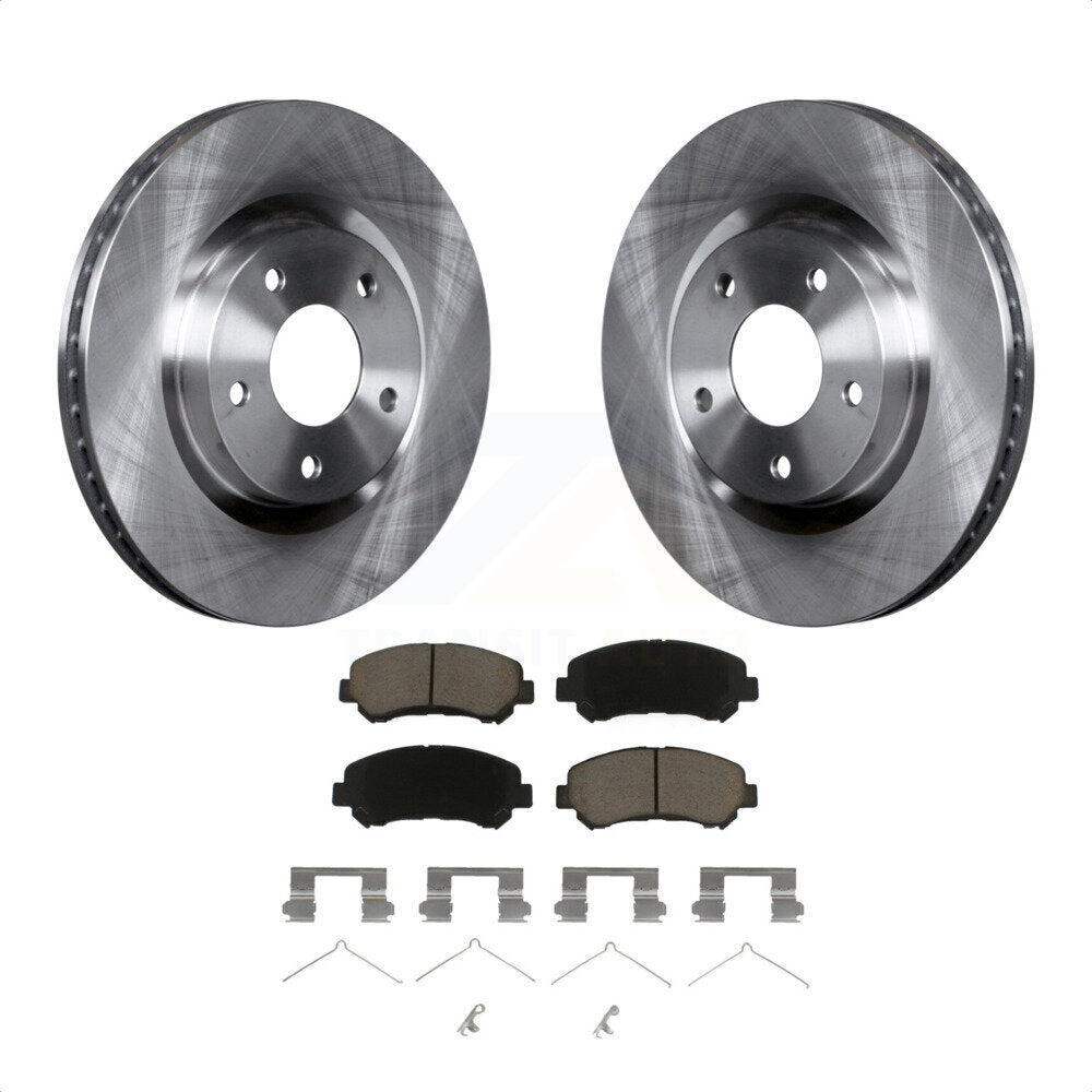 Front Disc Brake Rotors And Ceramic Pads Kit For Nissan Rogue Select K8C-100235 by Transit Auto