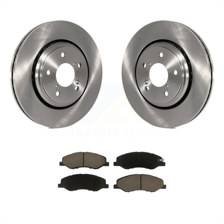 Front Disc Brake Rotors And Ceramic Pads Kit For 2018-2023 Honda Odyssey K8C-100247 by Transit Auto