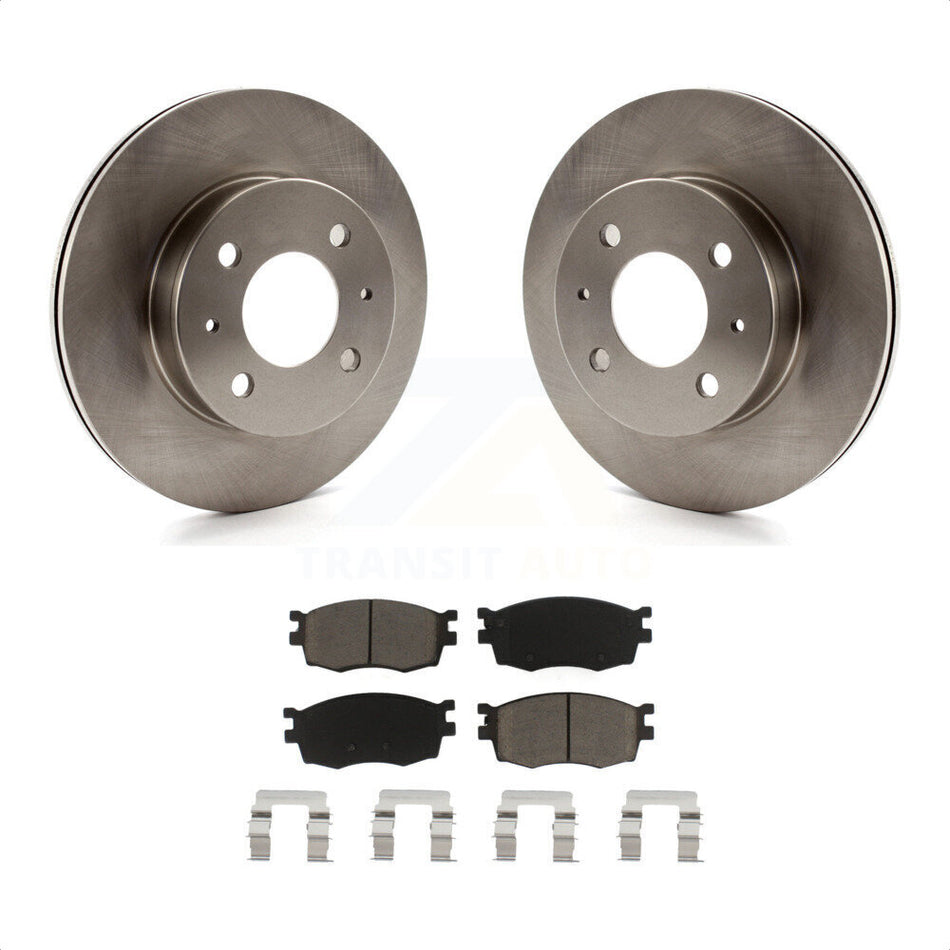 Front Disc Brake Rotors And Ceramic Pads Kit For 2006 Hyundai Accent Hatchback K8C-100258 by Transit Auto