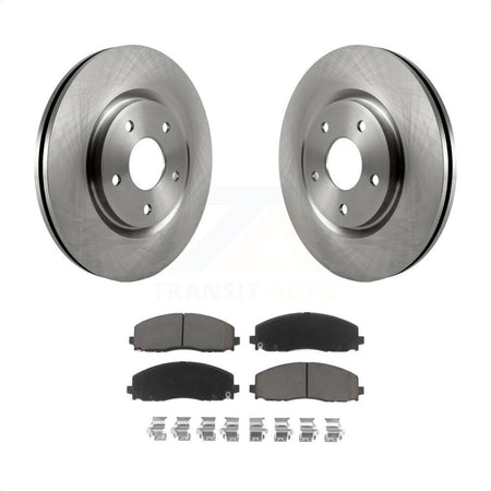 Front Disc Brake Rotors And Ceramic Pads Kit For Dodge Grand Caravan Chrysler Journey Town & Country Pacifica Ram C/V Volkswagen Routan Voyager K8C-100285 by Transit Auto