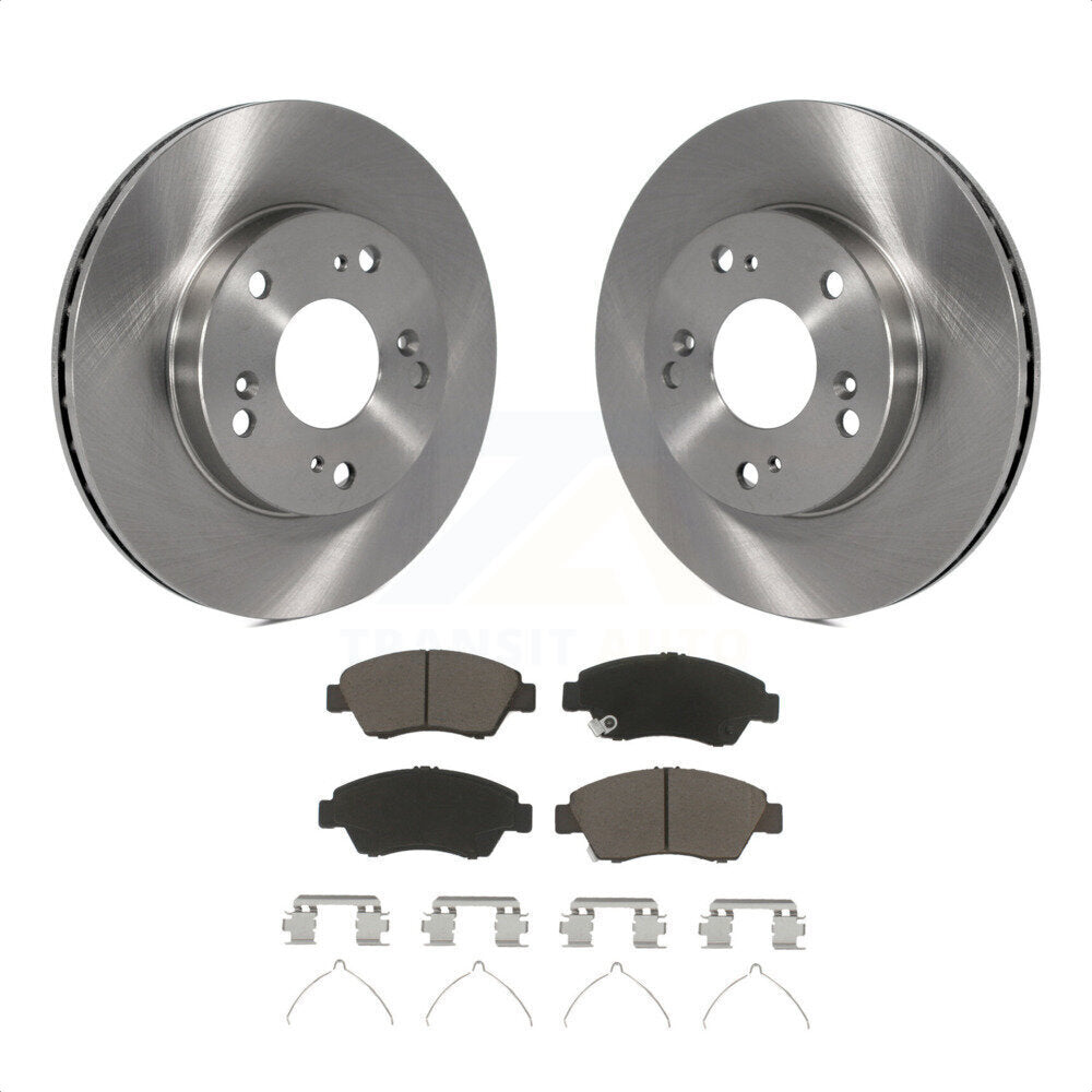 Front Disc Brake Rotors And Ceramic Pads Kit For Honda Civic Acura RSX CR-Z K8C-100310 by Transit Auto