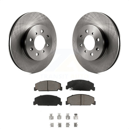 Front Disc Brake Rotors And Ceramic Pads Kit For 1997 Honda Civic LX with 4-Wheel ABS K8C-100315 by Transit Auto