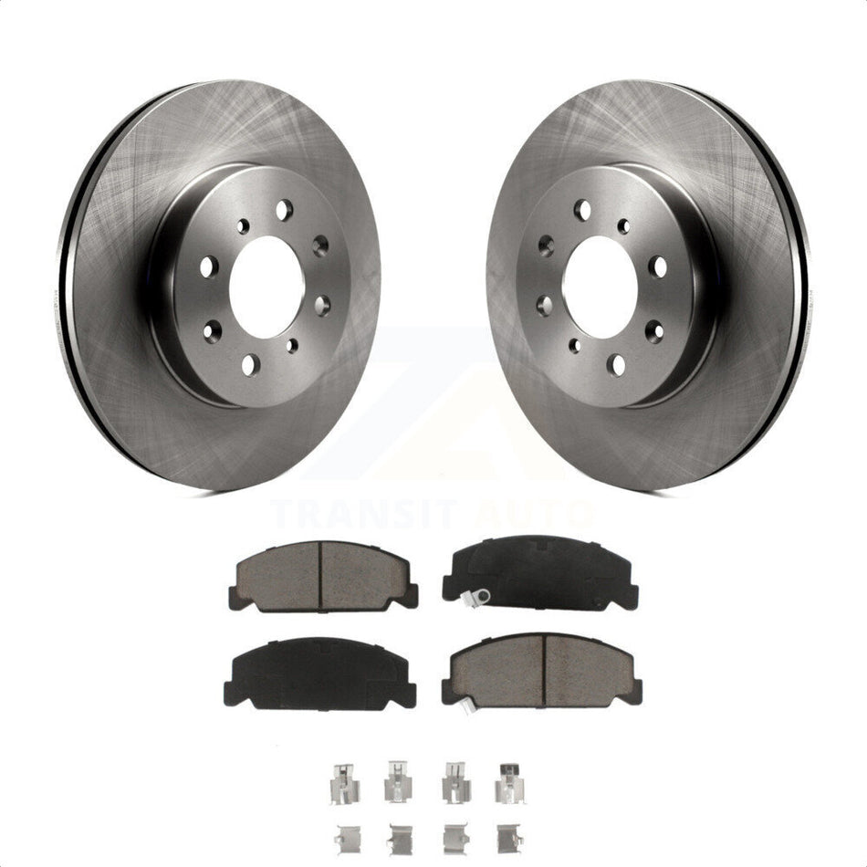 Front Disc Brake Rotors And Ceramic Pads Kit For 1997 Honda Civic LX with 4-Wheel ABS K8C-100315 by Transit Auto