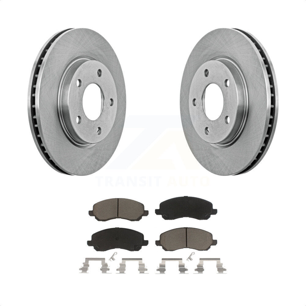 Front Disc Brake Rotors And Ceramic Pads Kit For Dodge Caliber Mitsubishi Lancer K8C-100324 by Transit Auto