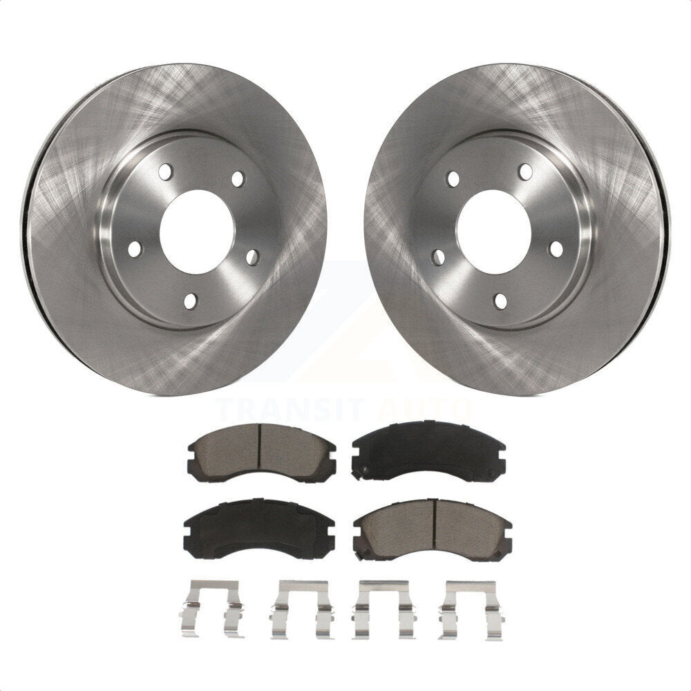 Front Disc Brake Rotors And Ceramic Pads Kit For 2000 Mitsubishi Eclipse 3.0L K8C-100326 by Transit Auto