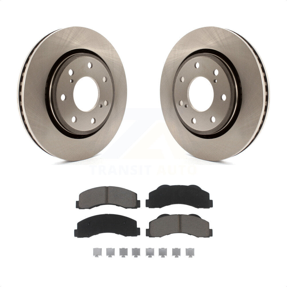 Front Disc Brake Rotors And Ceramic Pads Kit For 2010-2014 Ford F-150 With 7 Lug Wheels K8C-100371 by Transit Auto