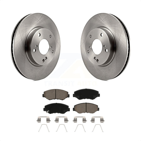 Front Disc Brake Rotors And Ceramic Pads Kit For Honda Civic K8C-100372 by Transit Auto