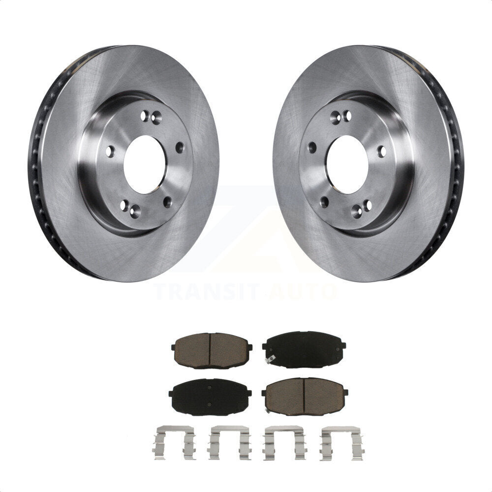 Front Disc Brake Rotors And Ceramic Pads Kit For Kia Forte Koup Forte5 K8C-100397 by Transit Auto