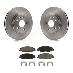 Front Disc Brake Rotors And Ceramic Pads Kit For Cadillac CTS K8C-100411