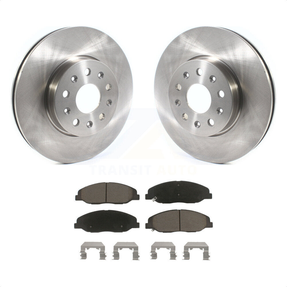 Front Disc Brake Rotors And Ceramic Pads Kit For Cadillac CTS Without Heavy Duty Brakes K8C-100417 by Transit Auto