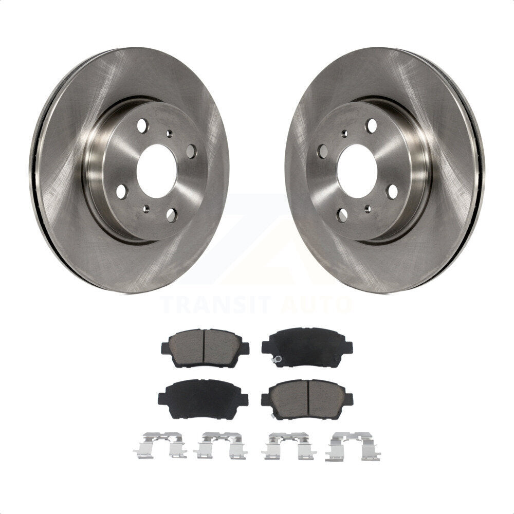 Front Disc Brake Rotors And Ceramic Pads Kit For Scion iQ K8C-100427 by Transit Auto