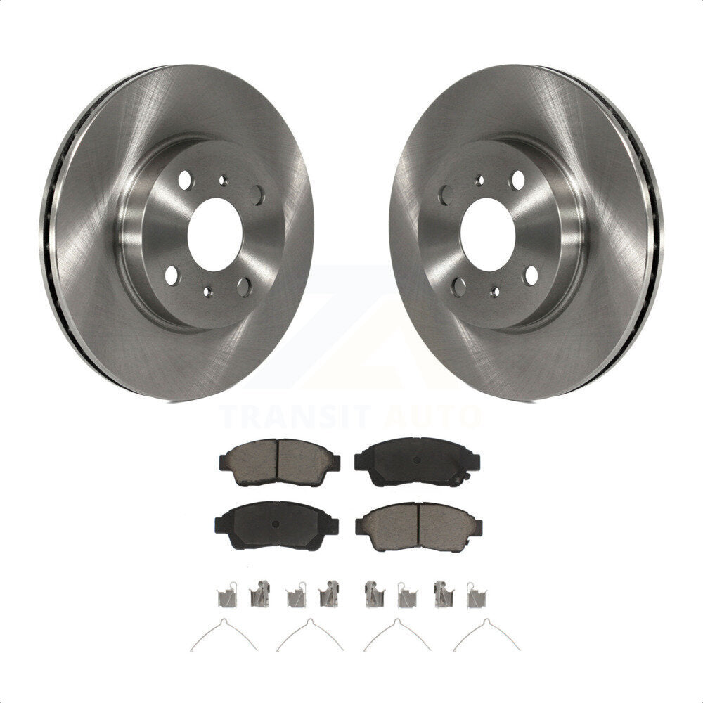 Front Disc Brake Rotors And Ceramic Pads Kit For 1993-1997 Toyota Corolla Geo Prizm K8C-100445 by Transit Auto