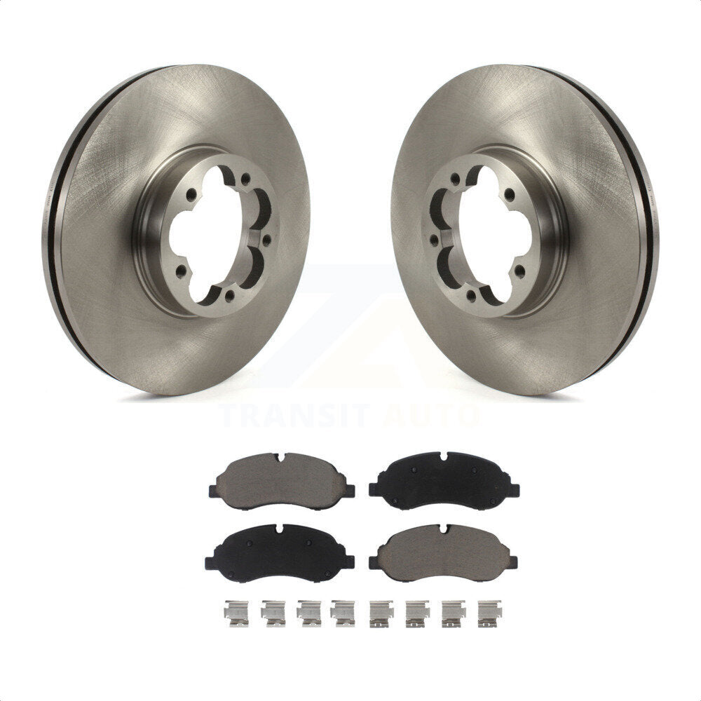 Front Disc Brake Rotors And Ceramic Pads Kit For Ford Transit-350 HD K8C-100447 by Transit Auto