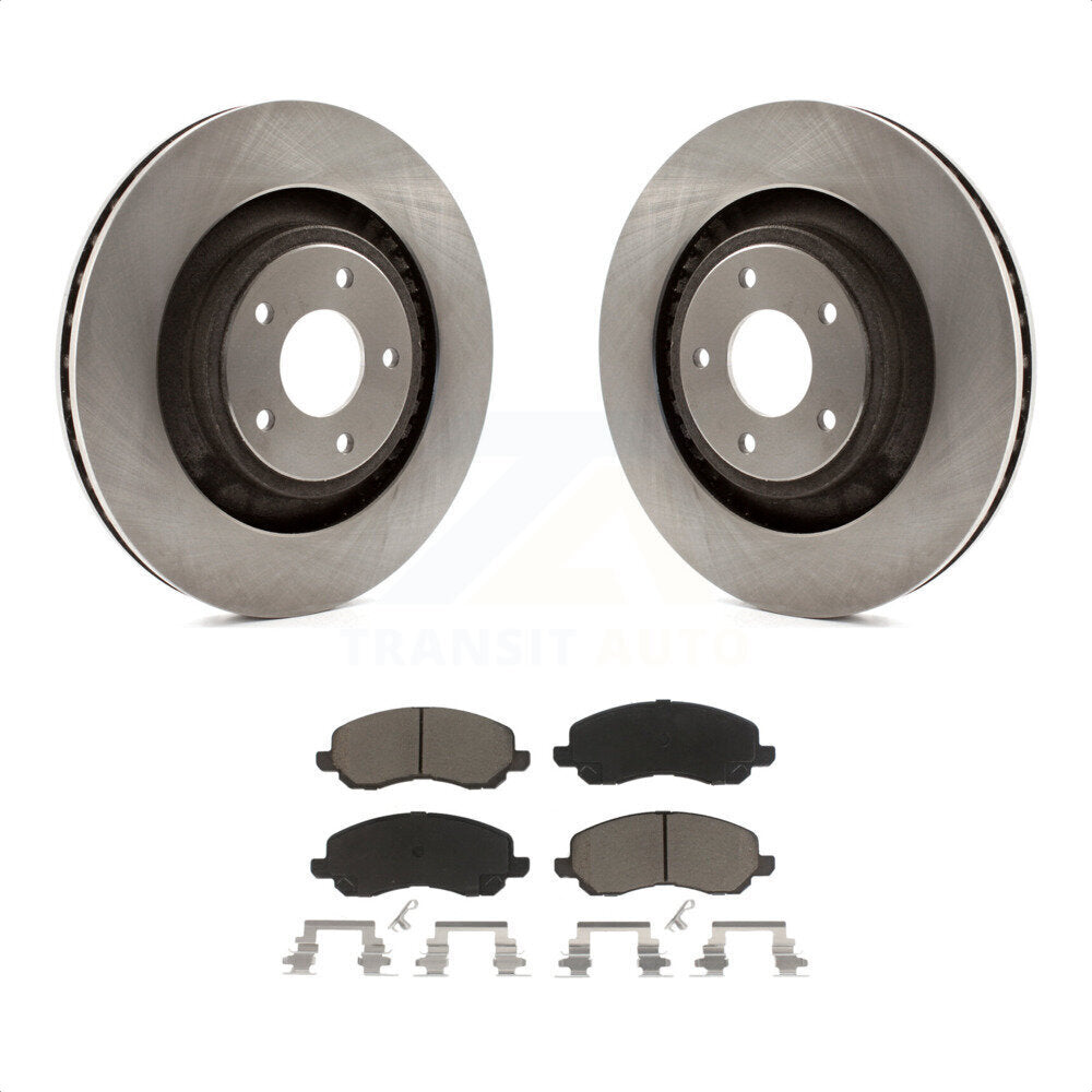 Front Disc Brake Rotors And Ceramic Pads Kit For 2012-2012 Chrysler 200 Dodge Avenger With 340mm Diameter Rotor K8C-100470 by Transit Auto