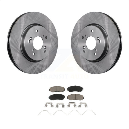 Front Disc Brake Rotors And Ceramic Pads Kit For Honda CR-V Crosstour Accord K8C-100532 by Transit Auto