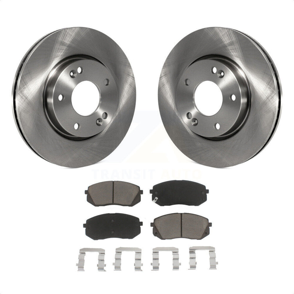 Front Disc Brake Rotors And Ceramic Pads Kit For 2010-2012 Kia Rondo K8C-100535 by Transit Auto