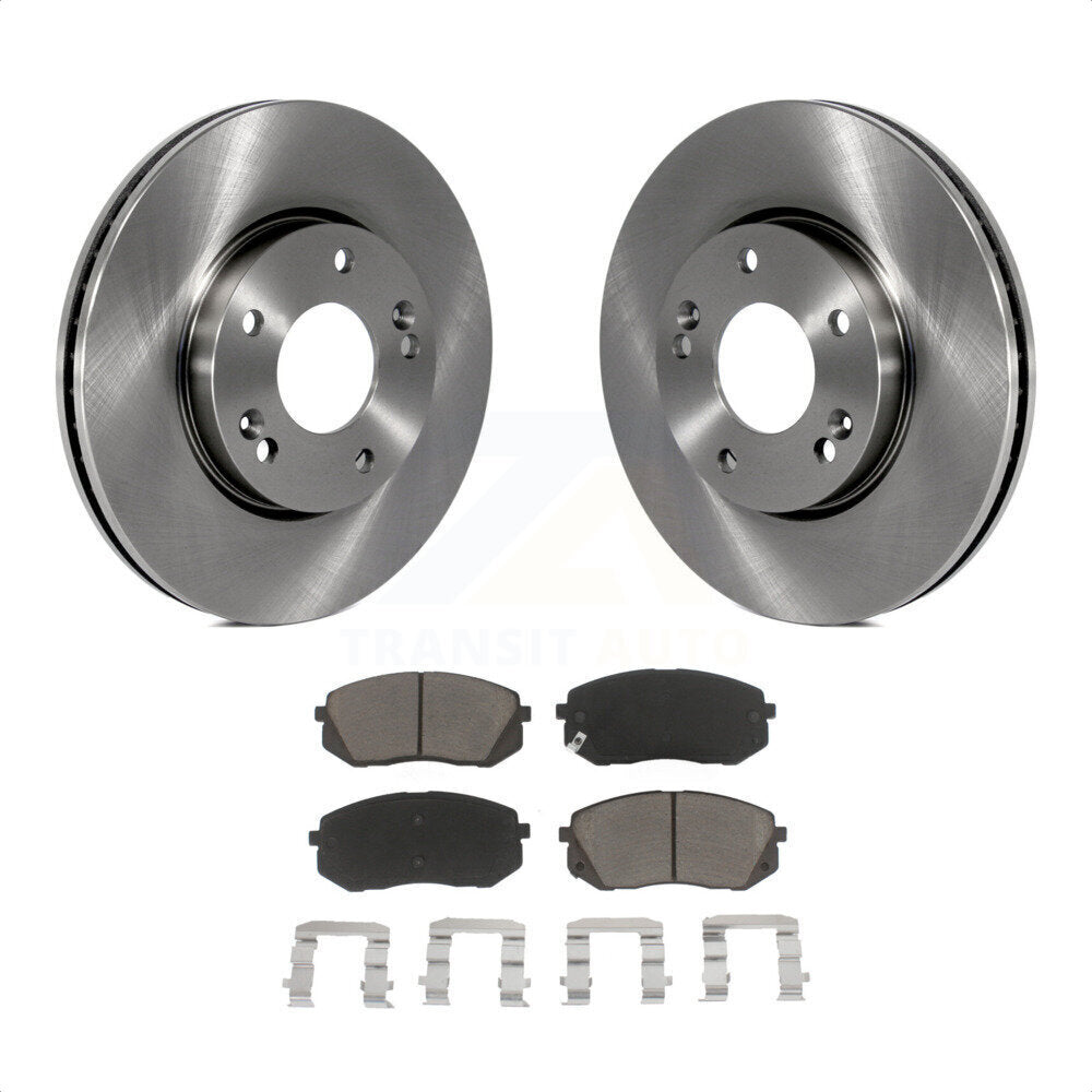 Front Disc Brake Rotors And Ceramic Pads Kit For 2007-2009 Kia Rondo K8C-100536 by Transit Auto