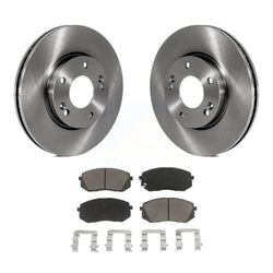 Front Disc Brake Rotors And Ceramic Pads Kit For 2007-2009 Kia Rondo K8C-100536