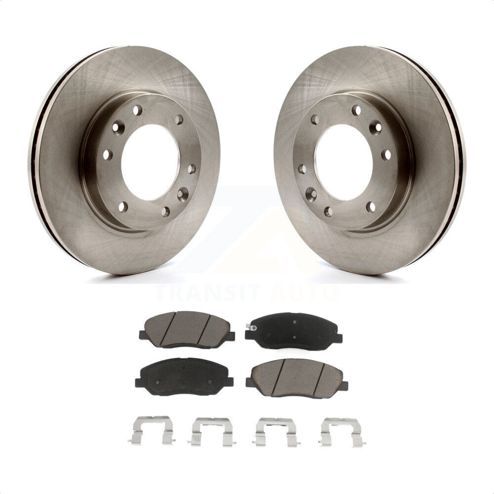 Front Disc Brake Rotors And Ceramic Pads Kit For Kia Sedona Hyundai Entourage K8C-100557 by Transit Auto