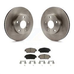 Front Disc Brake Rotors And Ceramic Pads Kit For 2005-2015 Toyota Tacoma With 5 Lug Wheels K8C-100588