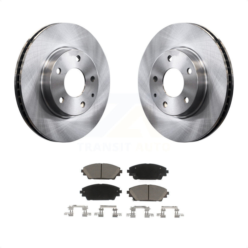 Front Disc Brake Rotors And Ceramic Pads Kit For 2016-2021 Mazda CX-3 FWD K8C-100594 by Transit Auto