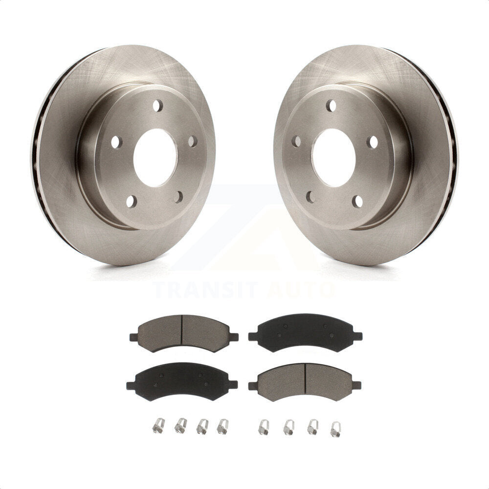 Front Disc Brake Rotors And Ceramic Pads Kit For Dakota Dodge Mitsubishi Raider Ram K8C-100605 by Transit Auto