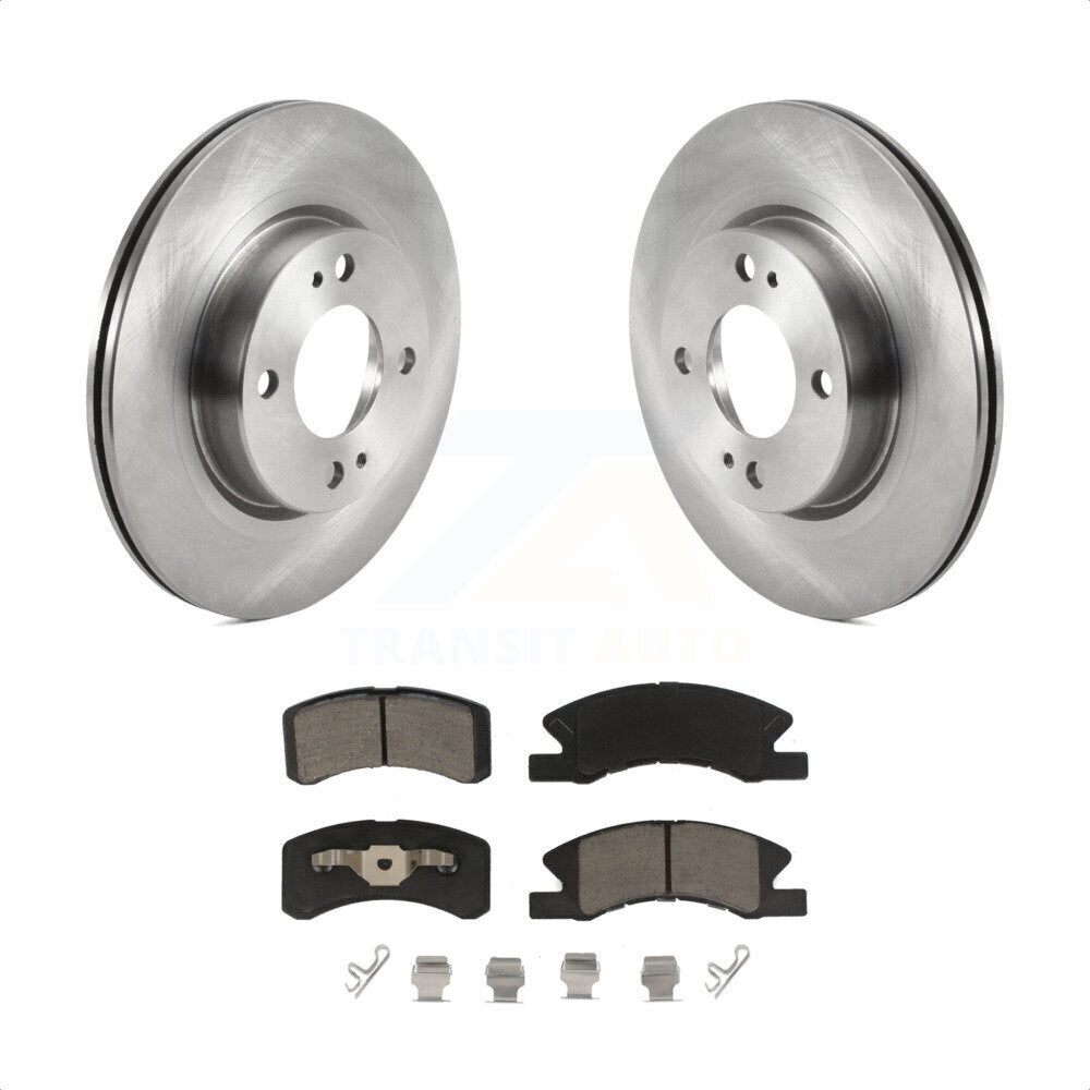 Front Disc Brake Rotors And Ceramic Pads Kit For 2017-2022 Mitsubishi Mirage G4 K8C-100617 by Transit Auto