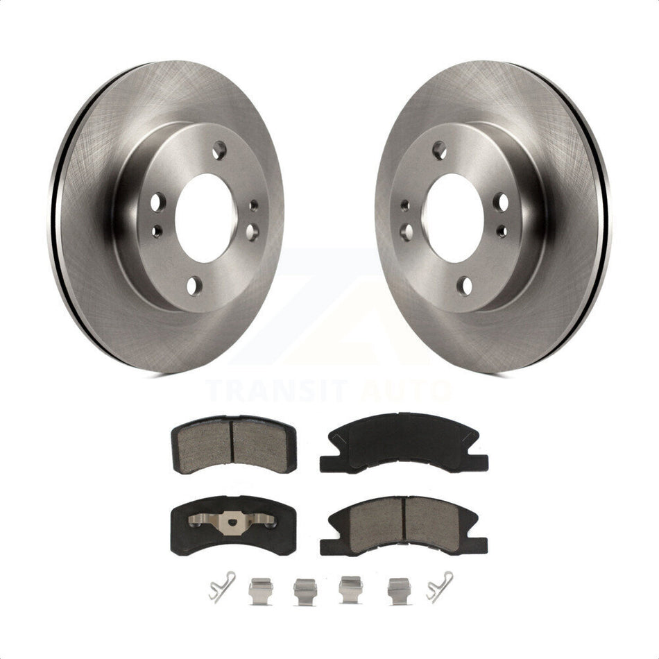 Front Disc Brake Rotors And Ceramic Pads Kit For 2014-2015 Mitsubishi Mirage K8C-100618 by Transit Auto